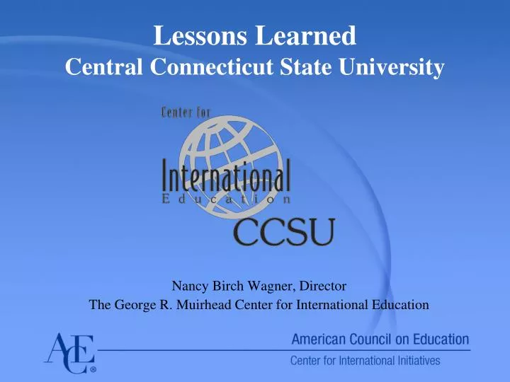 lessons learned central connecticut state university