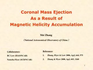 Mei Zhang ? National Astronomical Observatory of China ?