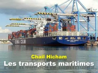chail hicham les transports maritimes