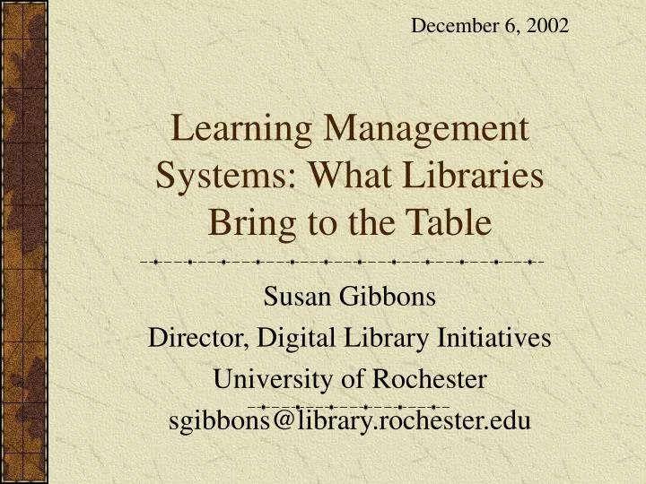 learning management systems what libraries bring to the table