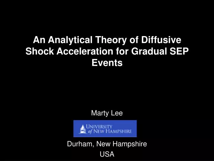an analytical theory of diffusive shock acceleration for gradual sep events