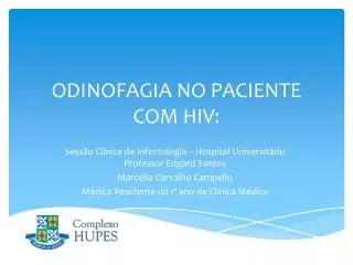 odinofagia no paciente com hiv