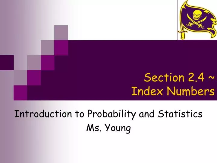 section 2 4 index numbers