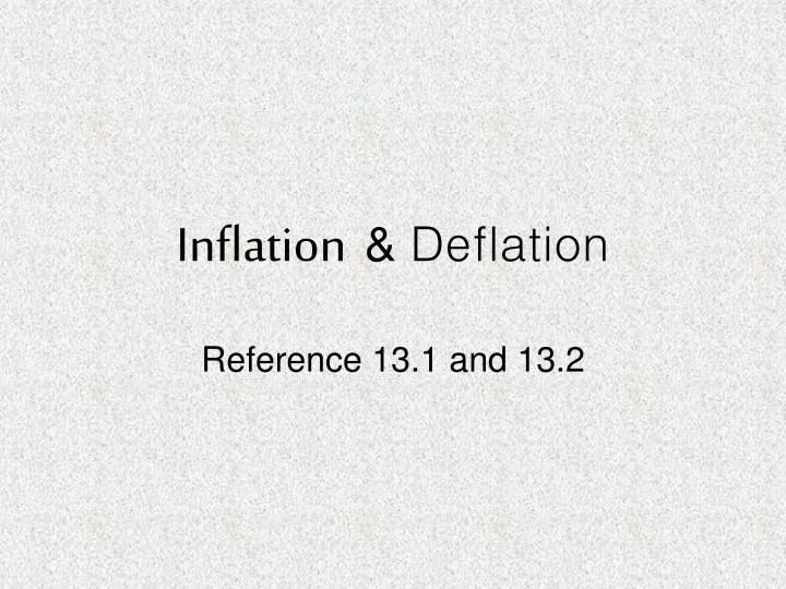 inflation deflation