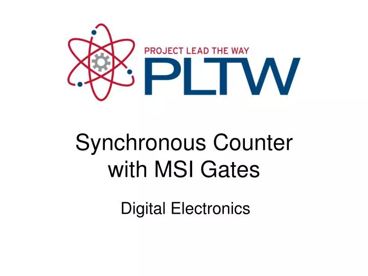 synchronous counter with msi gates