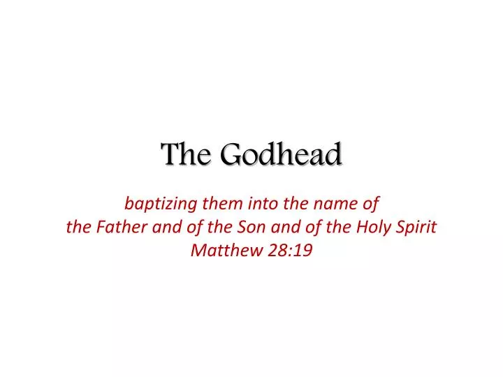 the godhead