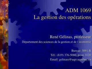 adm 1069 la gestion des op rations
