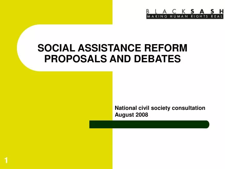 social assistance reform proposals and debates