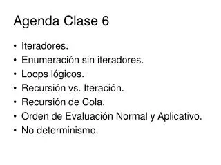agenda clase 6