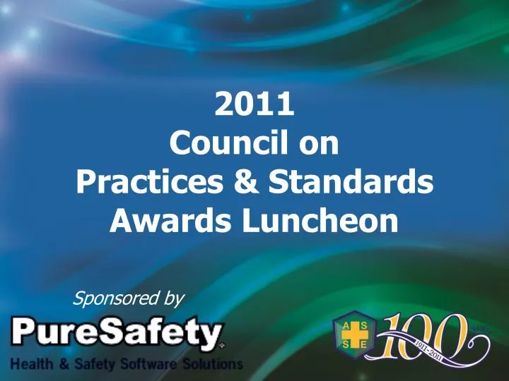 2011 council on practices standards awards luncheon