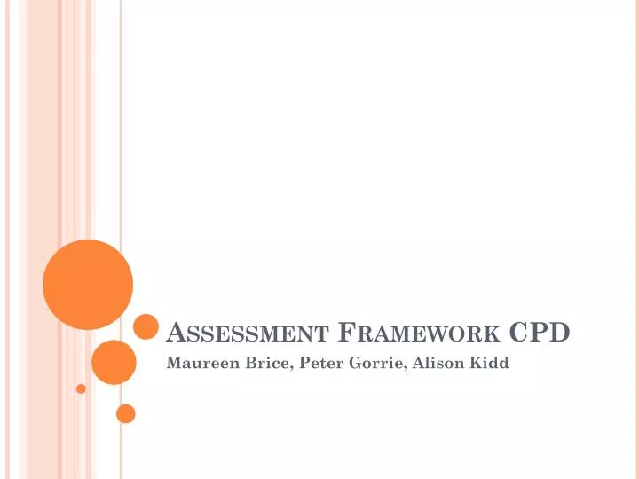 assessment framework cpd