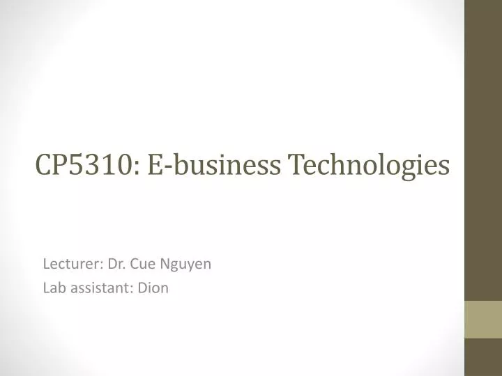 cp5310 e business technologies