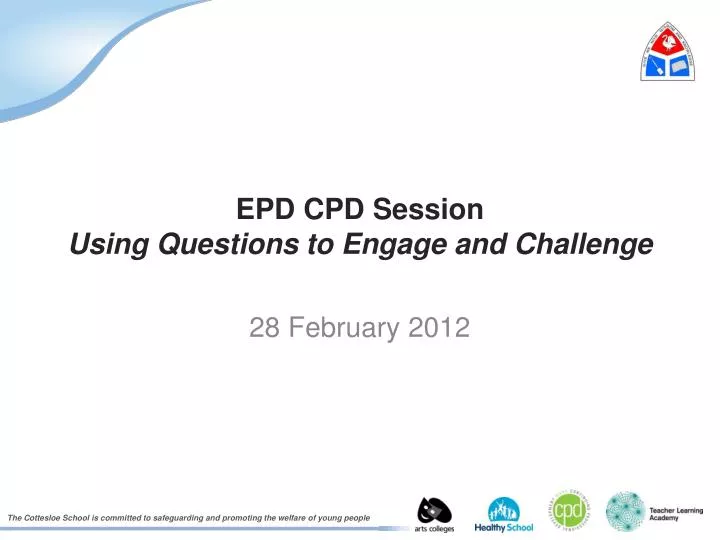 epd cpd session using questions to engage and challenge