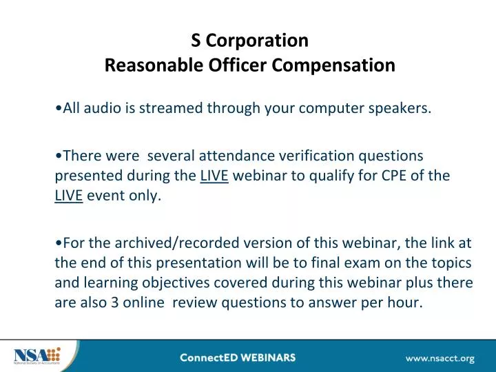 s corporation reasonable officer compensation