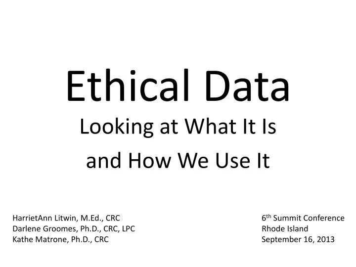 ethical data