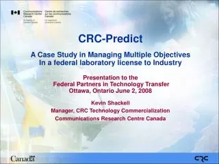 CRC-Predict A Case Study in Managing Multiple Objectives