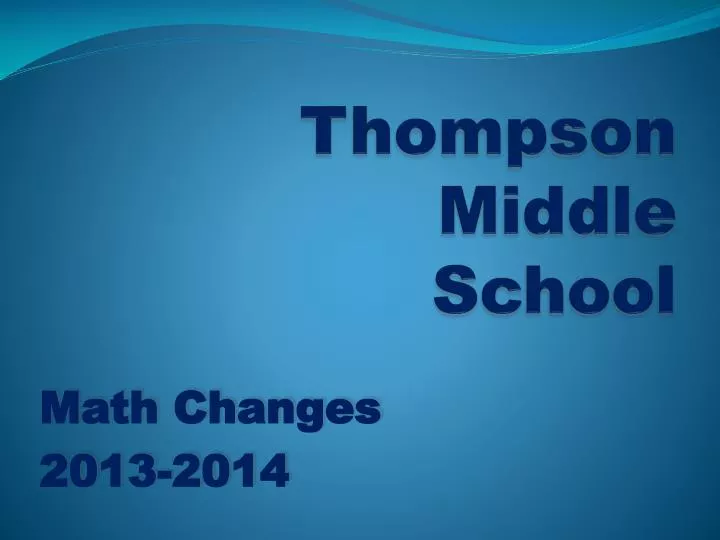 thompson middle school