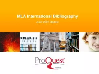 MLA International Bibliography June 2007 Update