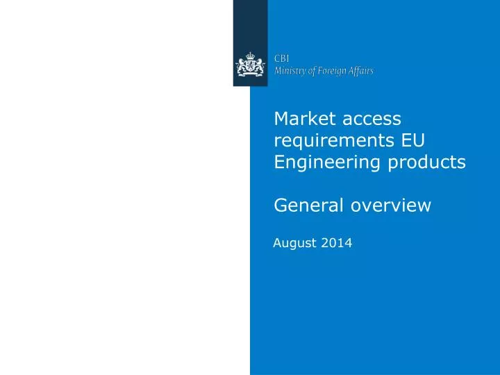 market access requirements eu engineering products general overview