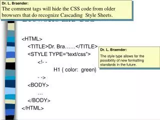 Browsers and CSS