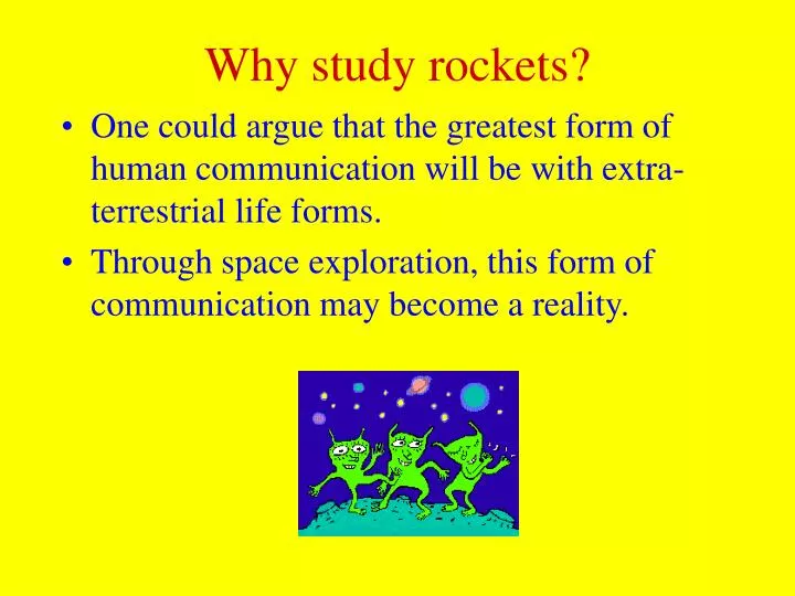 why study rockets