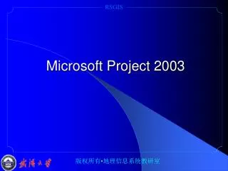 microsoft project 200 3