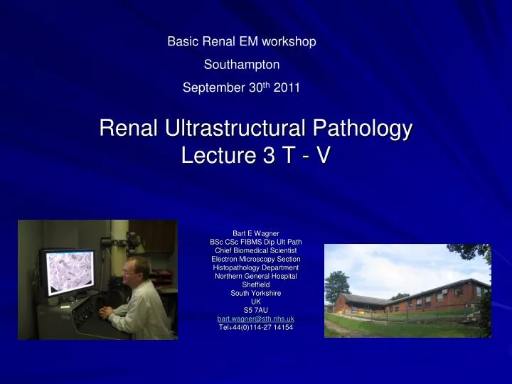 renal ultrastructural pathology lecture 3 t v