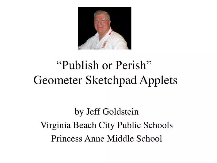 publish or perish geometer sketchpad applets