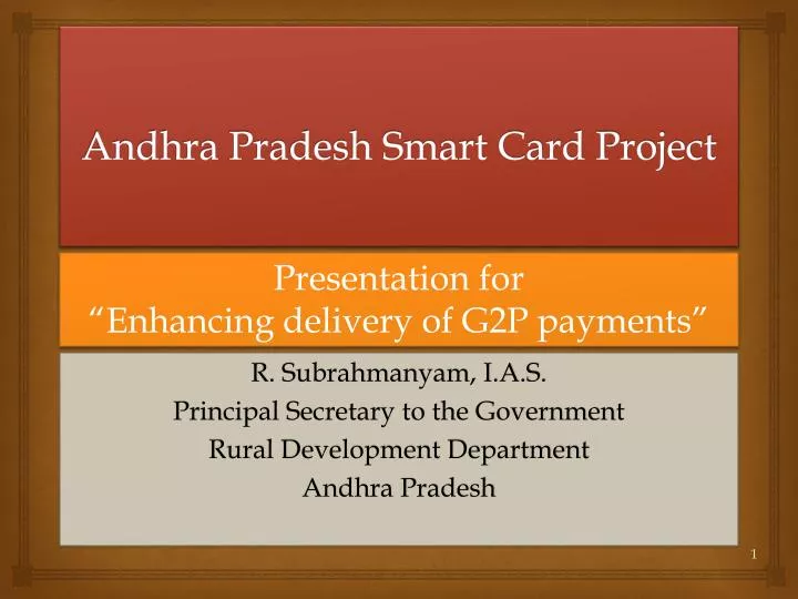 andhra pradesh smart card project