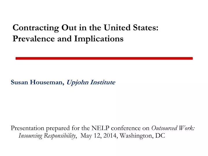 contracting out in the united states prevalence and implications