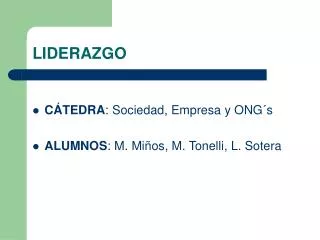 liderazgo