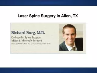 Laser Spine Surgery in Allen TX