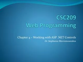 CSC209 Web Programming