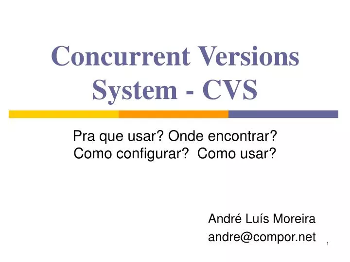 concurrent versions system cvs