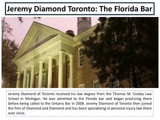 Jeremy Diamond Toronto: The Florida Bar