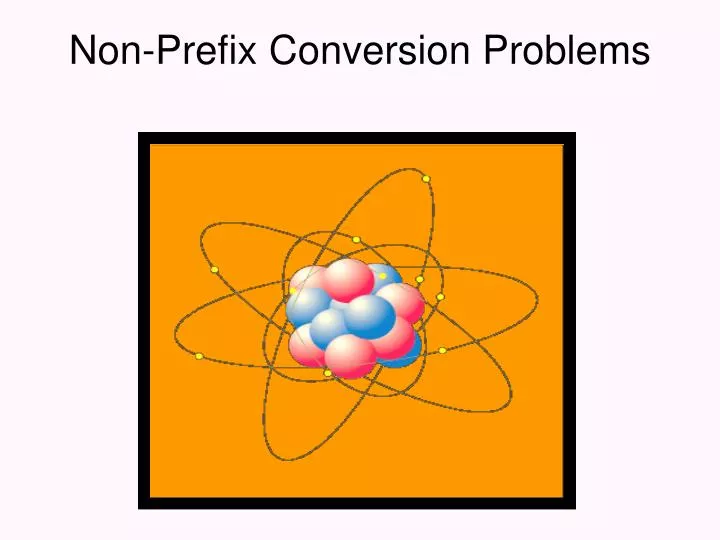 non prefix conversion problems
