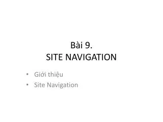 b i 9 site navigation
