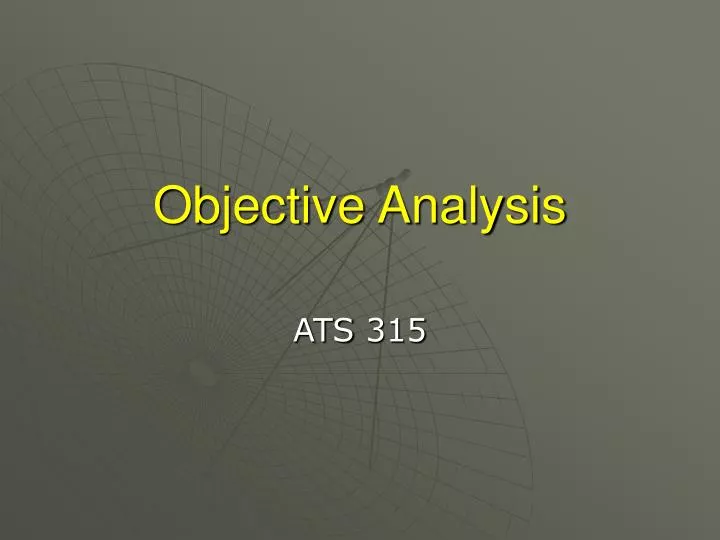 objective analysis
