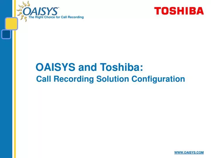 oaisys and toshiba