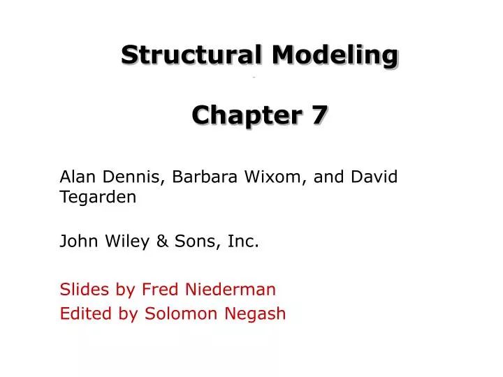 structural modeling chapter 7