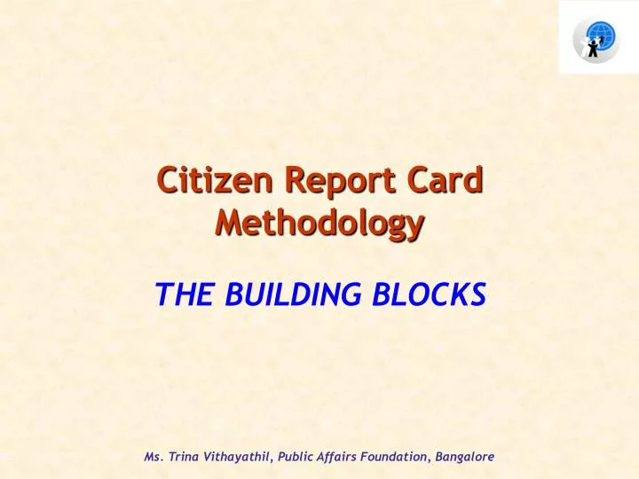 citizen report card methodology