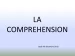 LA COMPREHENSION - slide 1