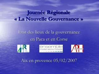 journ e r gionale la nouvelle gouvernance