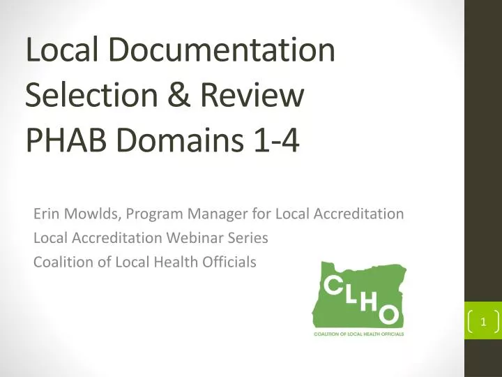 local documentation selection review phab domains 1 4