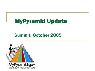 MyPyramid Update Summit, October 2005
