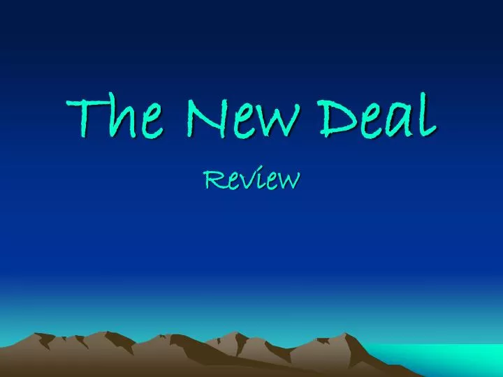 the new deal review