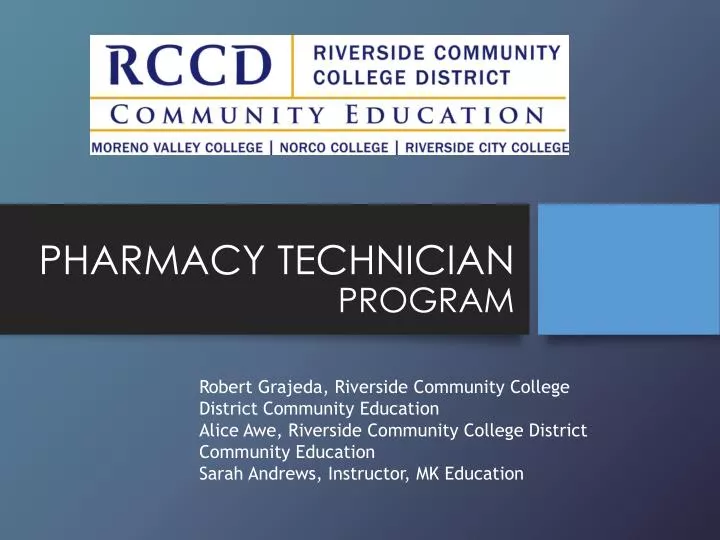 pharmacy technician program