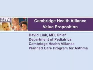 Cambridge Health Alliance Value Proposition