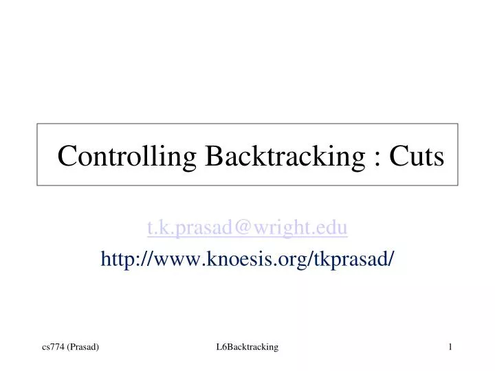 controlling backtracking cuts