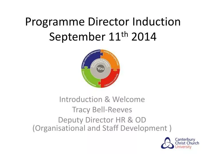 programme director induction september 11 th 2014